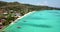 Turquoise clear water. Yachts, boats floating. Water Gradient from light to dark blue. Phi Phi don island.