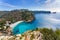 Turquoise cove in Spain Mediterranean Sea