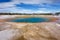 Turquoise Crater near Grand Prismatic Spring, Prism of light , Yellowstone National Park, Wyoming