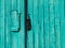 Turquoise entrance door