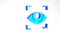 Turquoise Eye scan icon isolated on white background. Scanning eye. Security check symbol. Cyber eye sign. Minimalism