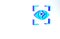 Turquoise Eye scan icon isolated on white background. Scanning eye. Security check symbol. Cyber eye sign. Minimalism