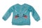 Turquoise fleece jacket with attractive face