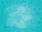Turquoise Flowers, decorative ornate holiday vector background floral design
