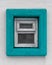 Turquoise framed window