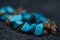 Turquoise gemstone bracelet with other colorful semi-precious stones
