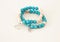 Turquoise gemstone bracelets with silver charms