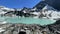 Turquoise glacier fed lake