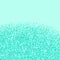 Turquoise glitter texture border over white background