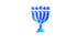 Turquoise Hanukkah menorah icon isolated on white background. Hanukkah traditional symbol. Holiday religion, jewish