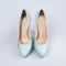 turquoise high-heeled shoes