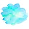 Turquoise isolated vector watercolor stain.