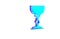 Turquoise Jewish goblet icon isolated on white background. Jewish wine cup for kiddush. Kiddush cup for Shabbat