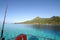 Turquoise lagoon from a fishing boat