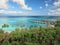 Turquoise lagoon in moorea