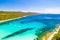 Turquoise lagoon on Sakarun beach on Dugi Otok island, Croatia