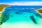 Turquoise lagoon on Sakarun beach on Dugi Otok island, Croatia