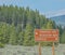 Turquoise Lake Recreation Area and Leadville sign in the Rocky Mountains of Colorado