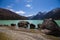 The turquoise lake Xinluhai in Tibet