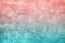 Turquoise living coral gradient concrete plaster background with small spots