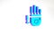 Turquoise Mechanical robot hand icon isolated on white background. Robotic arm symbol. Technological concept. Minimalism
