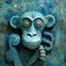 Turquoise Monkey: Surrealistic Wildlife Art With A Satirical Twist