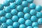 Turquoise. Natural turquoise stone, round beads. Background of turquoise. Turquoise background