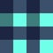 Turquoise Navy Blue Large Seamless French Checkered Pattern. Big Colorful Fabric Check Pattern Background. Classic Checker Pattern