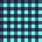 Turquoise Navy Blue Seamless French Checkered Pattern. Colorful Fabric Check Pattern Background. Classic Checker Pattern Design