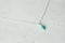 Turquoise nugget on silver chain necklace Pendant. Short necklace on a girl made of natural stones Turquoise nugget. Handmade