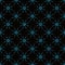 Turquoise patterns on black background. Seamless pattern. Abstract vector.