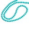 Turquoise pearl necklace over a white background. Vector illustration.