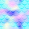 Turquoise pink mermaid skin background. Cold gamma iridescent background. Fish scale pattern.