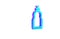 Turquoise Plastic bottle for liquid laundry detergent, bleach, dishwashing liquid or another cleaning agent icon