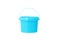 Turquoise plastic decorative bucket. isolate