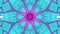 Turquoise purple kaleidoscope pattern. abstract looped. 3d rendering