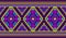 Turquoise Purple Symmetry Geometric Ethnic Seamless Pattern on Purple Background