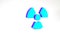Turquoise Radioactive icon isolated on white background. Radioactive toxic symbol. Radiation Hazard sign. Minimalism
