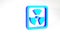 Turquoise Radioactive icon isolated on white background. Radioactive toxic symbol. Radiation Hazard sign. Minimalism