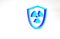 Turquoise Radioactive in shield icon isolated on white background. Radioactive toxic symbol. Radiation Hazard sign