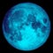 Turquoise realistic fantasy moon. Twenty five colors.