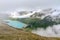 Turquoise reservoir lake Lac de Moiry