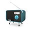 Turquoise retro radio