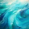 Turquoise Ripples: Abstract Seascape Wall Art