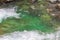 Turquoise river lake water texture of beautiful Hjellefossen Utladalen Norway