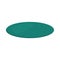 Turquoise round rug icon, cartoon style