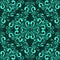 Turquoise seamless floral Pattern