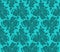 Turquoise seamless floral Pattern for design