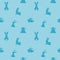 turquoise seamless pattern rabbits silhouettes new versia