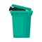 Turquoise tank for garbage. Vector illustration on white background.